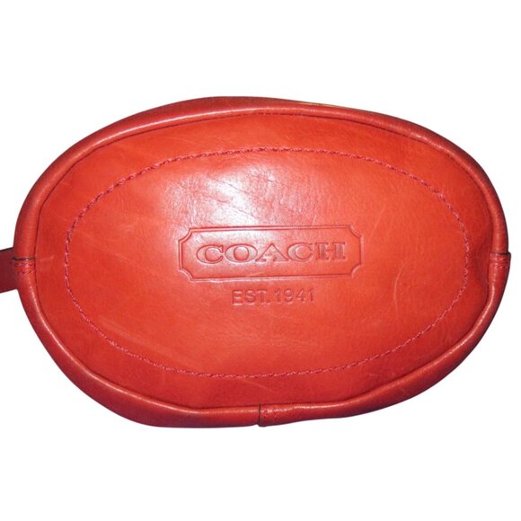 Coach 2007 Bleecker Tattersall Red Burnished Saddle Leather Duffle Bucket Bag - Picture 5 of 14